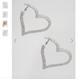 ASOS rhinestone silver earrings NEW